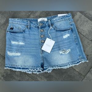 NWT KanCan Women’s Jean Shorts | High Rise Button Up | Size XL